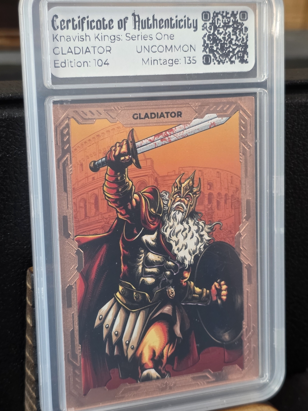 Gladiator Two Avdp Oz .999 Fine Copper Card - Orange & Gold Artwork - Picture 3 of 6